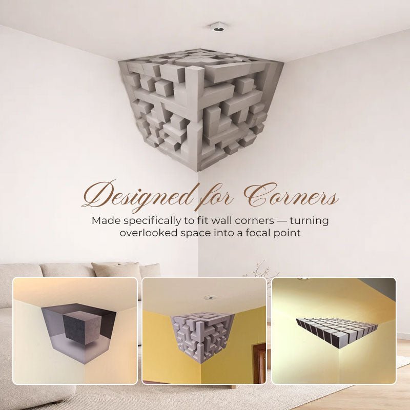 3D Corner Depth Geometric Wall Decal Product Image 11