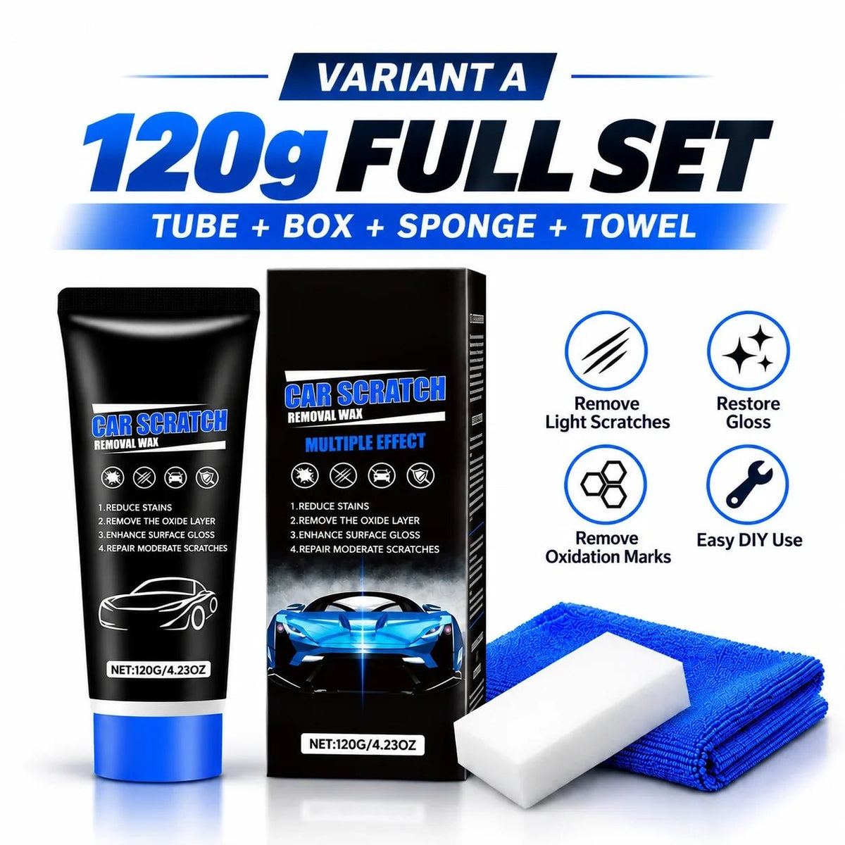 Car Paint Care Wax Shallow Scratch Polish Product Image 09