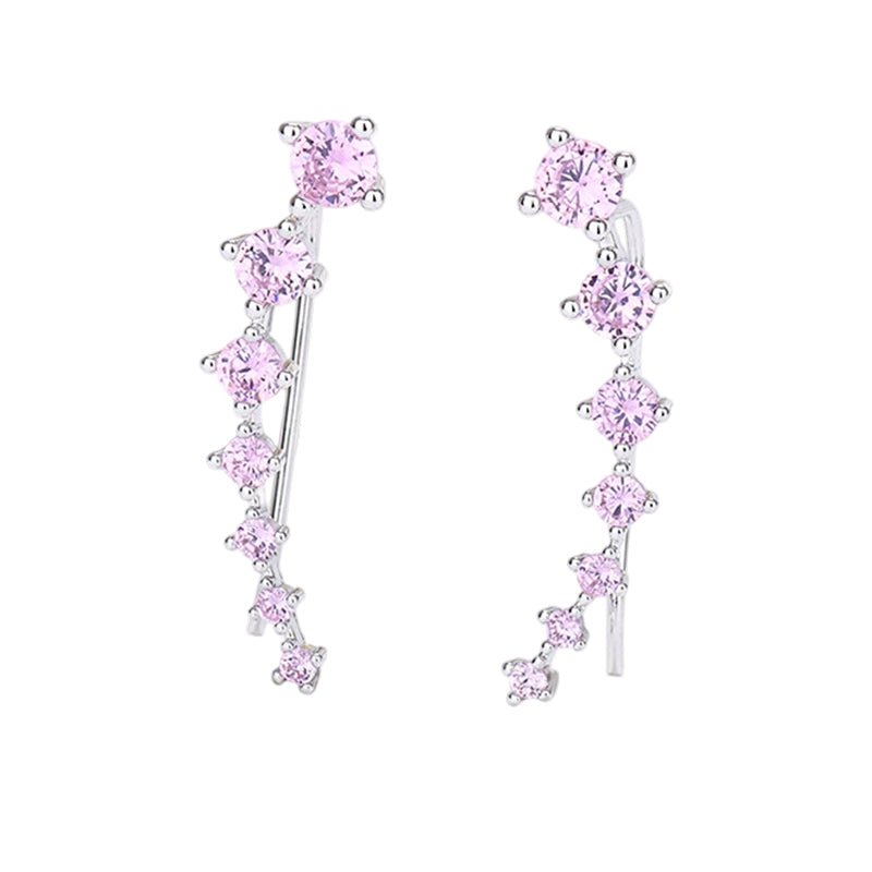 Demi Zirconia Ear Climber Earrings Product Image 14