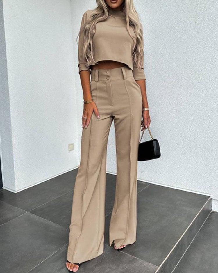 Everline High Waisted Womens Pantsuit Product Image 11