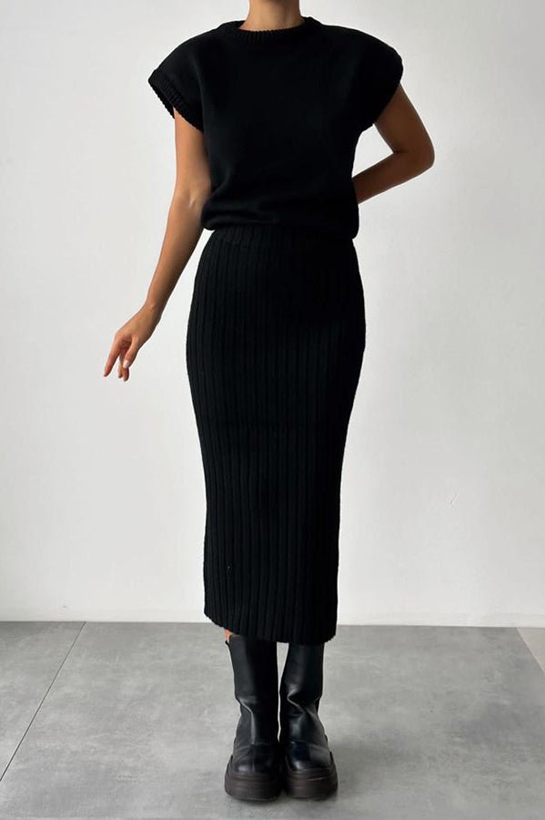 Everly Ribbed Knit Two Piece Skirt Set Product Image 10