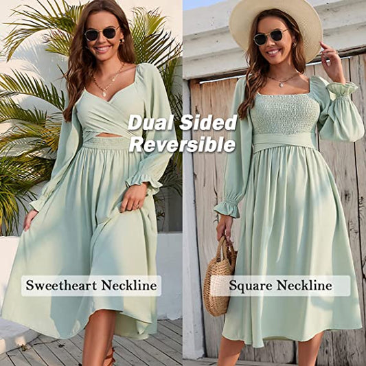 Fira Reversible Cotton Tie Back Dress Product Image 02