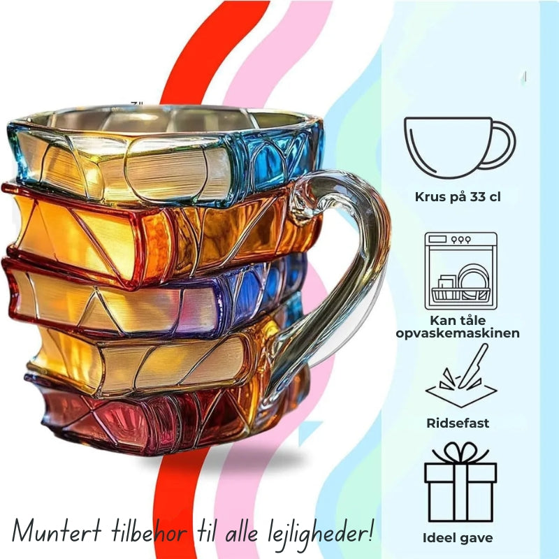 Literary Spine Hand Painted Glass Mug Product Image 04