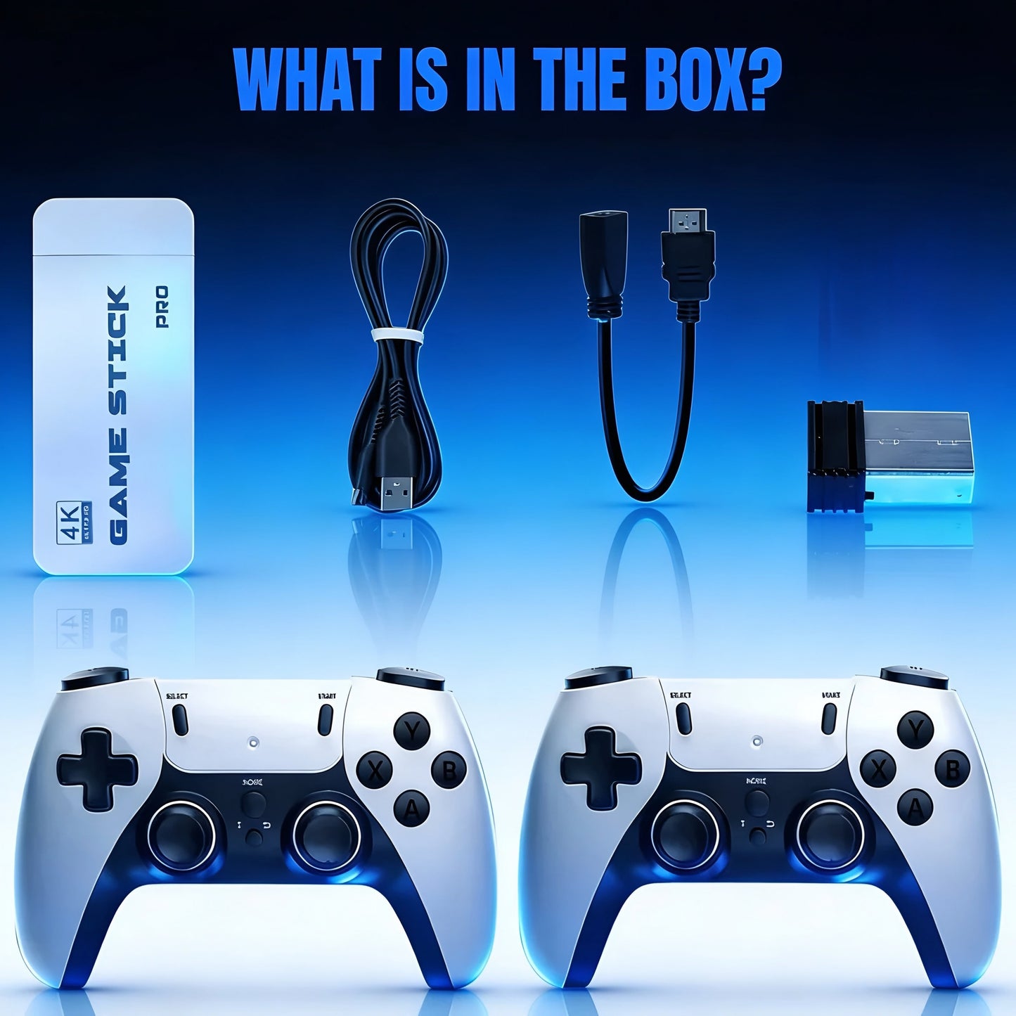 Retrojoy Game Stick 4K Classic Library Wireless Controllers Product Image 04
