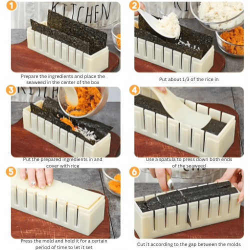 Rolleasy Sushi Rolling Kit Home Kitchen Tool Product Image 03