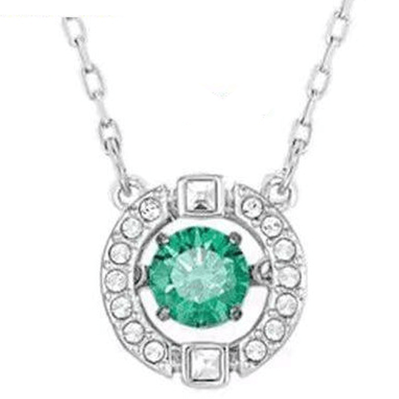 Shimmer Motion Rhinestone Pendant Necklace Product Image 09