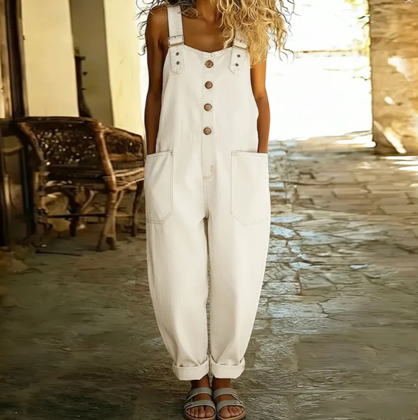 Strata Relaxed Denim Look Overalls Product Image 09