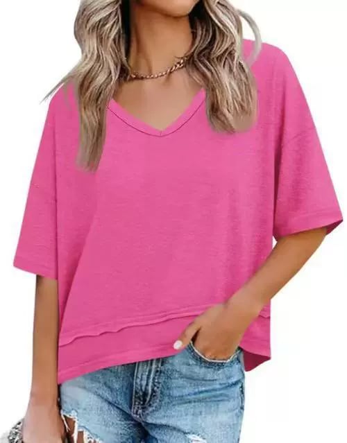 Womens Lightweight V Neck Top Product Image 15