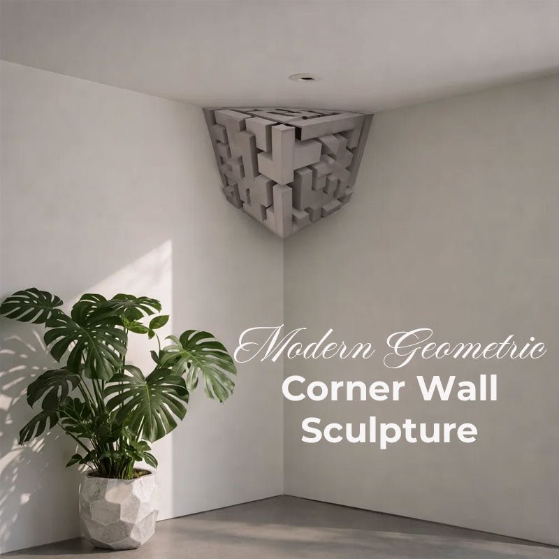 3D Corner Depth Geometric Wall Decal Product Image 01