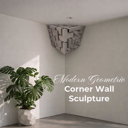 3D Corner Depth Geometric Wall Decal Product Image 01