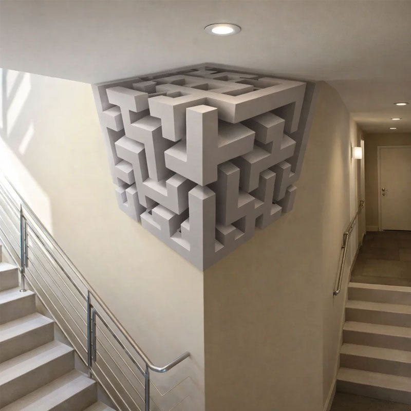 3D Corner Depth Geometric Wall Decal Product Image 03