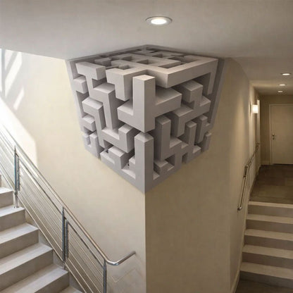 3D Corner Depth Geometric Wall Decal Product Image 03