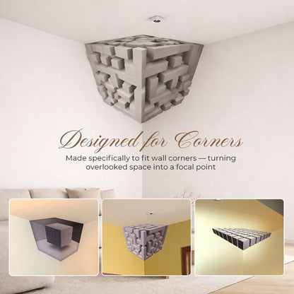 3D Corner Depth Geometric Wall Decal Product Image 11