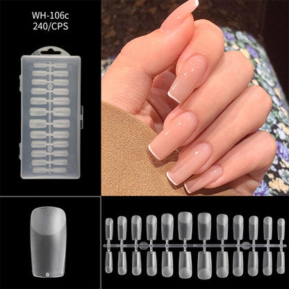 Almond Nail Extension Tips Clear Flexible Product Image 01