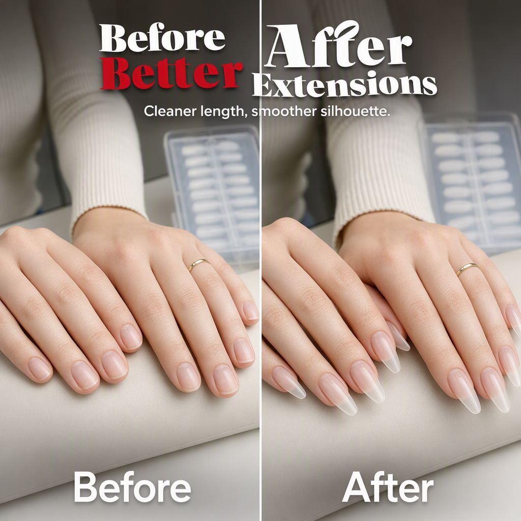 Almond Nail Extension Tips Clear Flexible Product Image 06