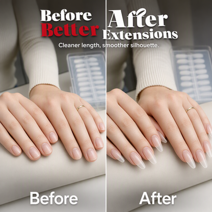 Almond Nail Extension Tips Clear Flexible Product Image 06