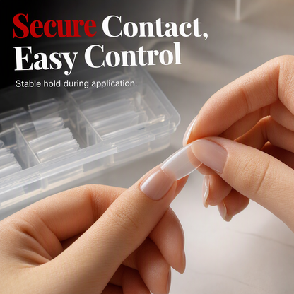 Almond Nail Extension Tips Clear Flexible Product Image 07