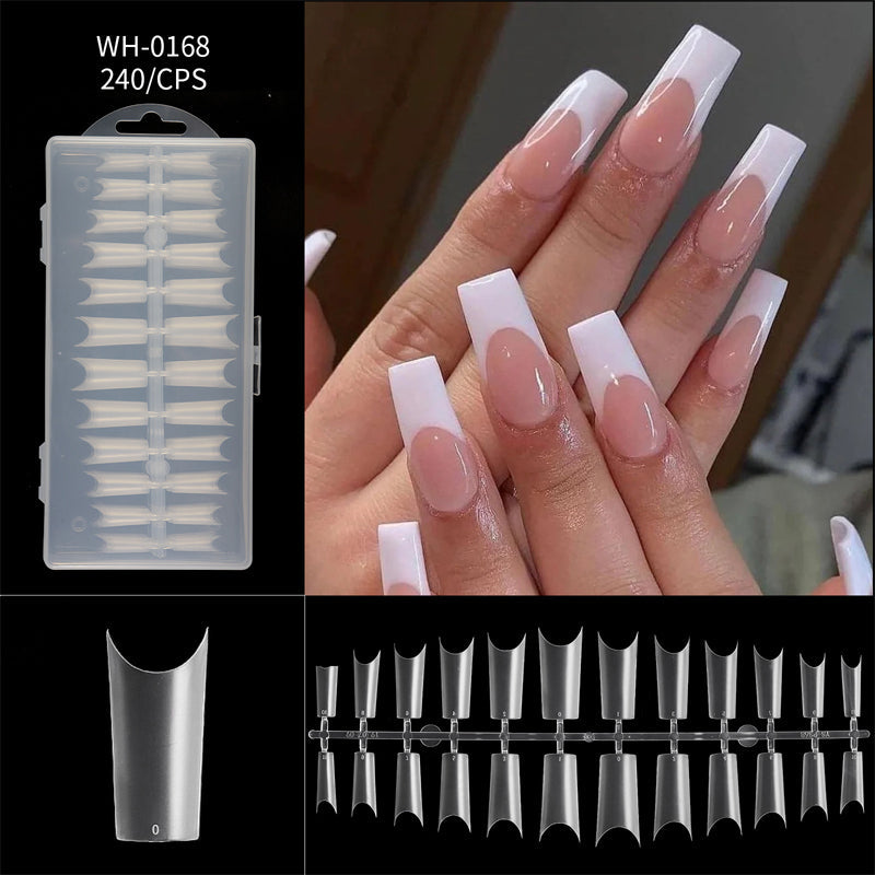 Almond Nail Extension Tips Clear Flexible Product Image 14