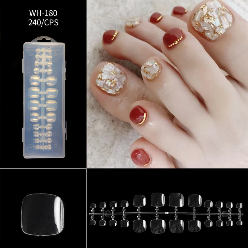 Almond Nail Extension Tips Clear Flexible Product Image 15