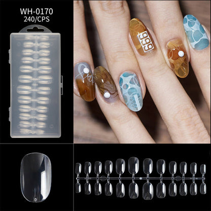 Almond Nail Extension Tips Clear Flexible Product Image 20
