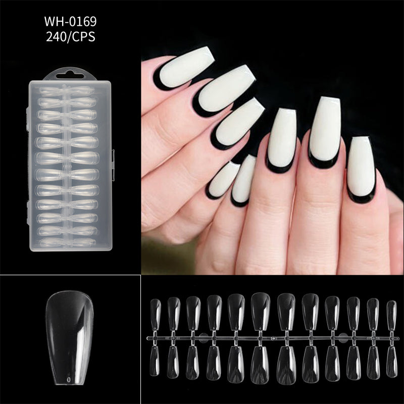 Almond Nail Extension Tips Clear Flexible Product Image 21
