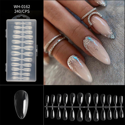Almond Nail Extension Tips Clear Flexible Product Image 26