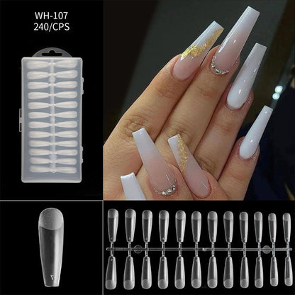 Almond Nail Extension Tips Clear Flexible Product Image 27