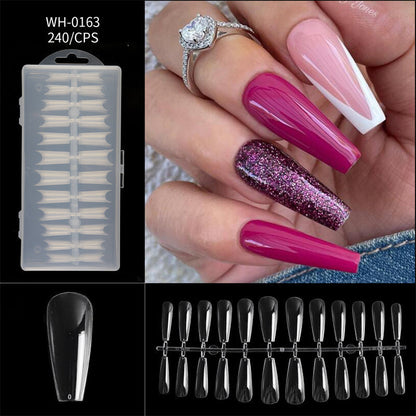 Almond Nail Extension Tips Clear Flexible Product Image 29