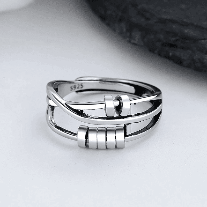 Arcora Adjustable Sterling Silver Fidget Ring Product Image 01