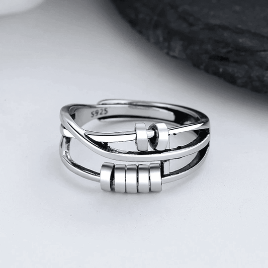 Arcora Adjustable Sterling Silver Fidget Ring Product Image 01