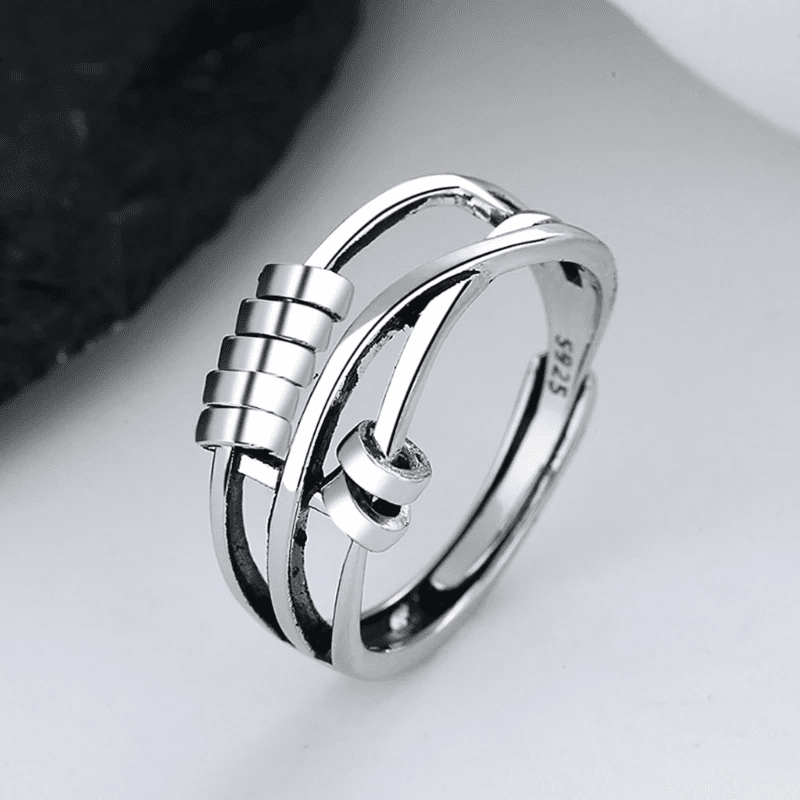 Arcora Adjustable Sterling Silver Fidget Ring Product Image 02