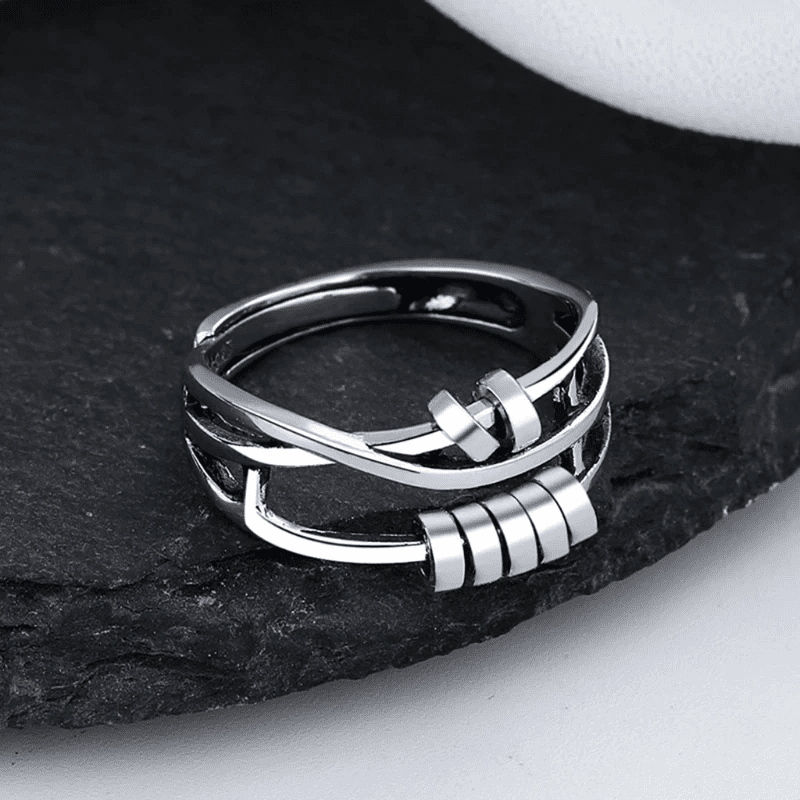 Arcora Adjustable Sterling Silver Fidget Ring Product Image 03