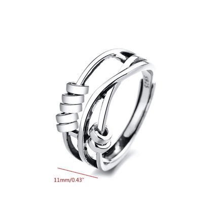 Arcora Adjustable Sterling Silver Fidget Ring Product Image 04