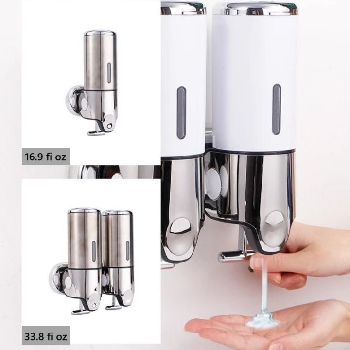 Astra Wall Mounted Soap Dispenser Stainless Steel Pump Product Image 04