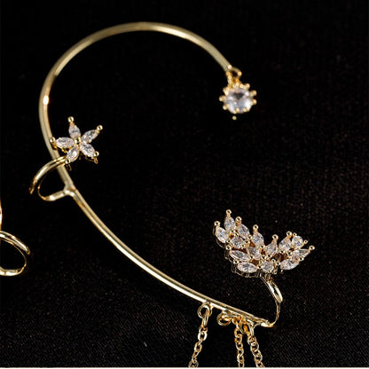 Aurora Butterfly Zirconia Tassel Earrings Product Image 11