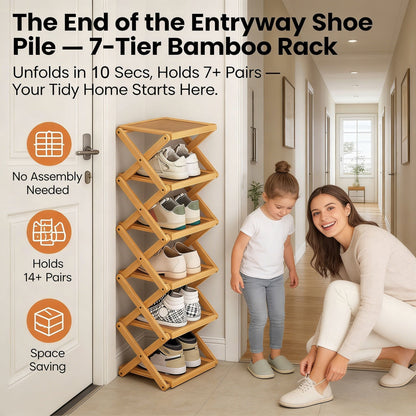 Bamboo Vertical Storage Rack Product Image 01