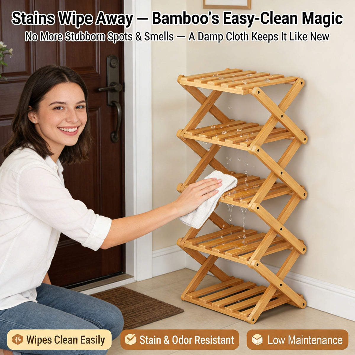 Bamboo Vertical Storage Rack Product Image 05