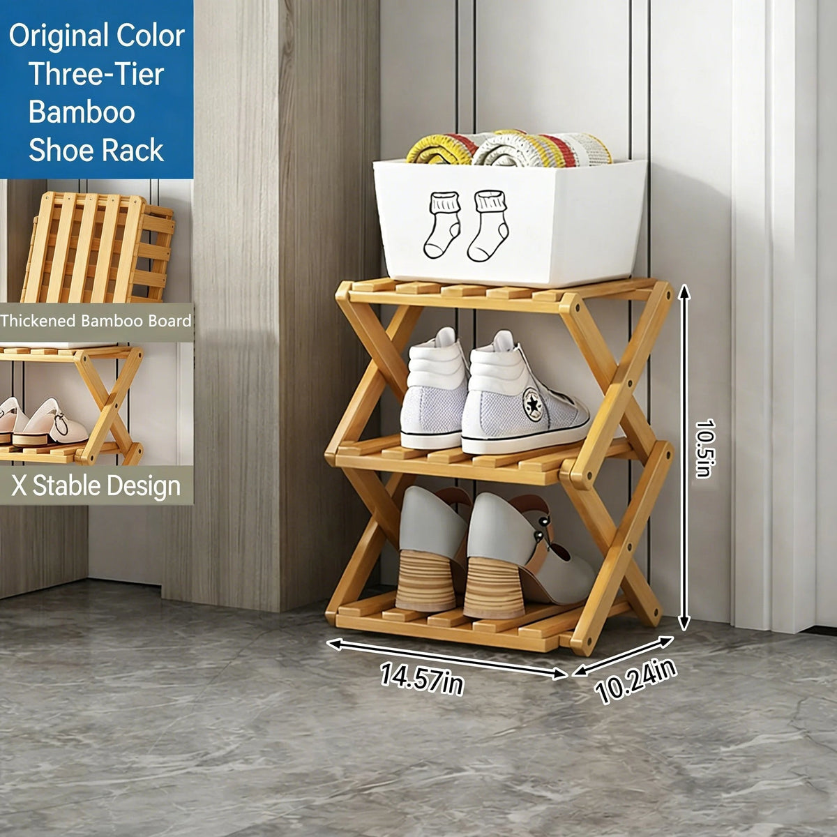 Bamboo Vertical Storage Rack Product Image 09