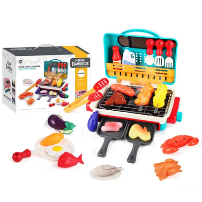 Bbq Pretend Grill Play Set Color Changing Food Product Image 04