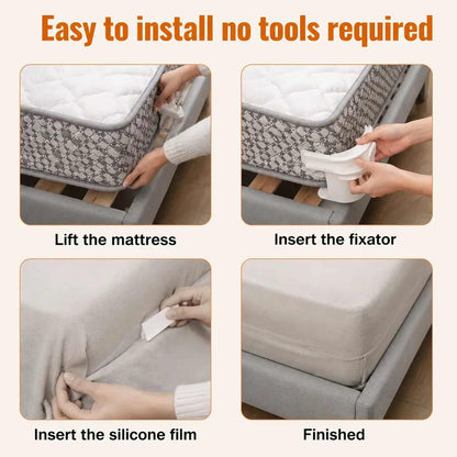 Bed Sheet Corner Clips Clear Adjustable Product Image 03