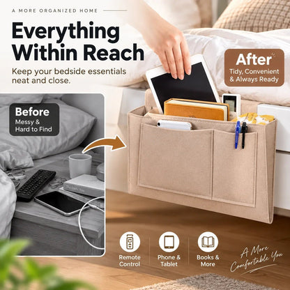Bedside Felt Caddy Multi Pocket Organizer Product Image 01