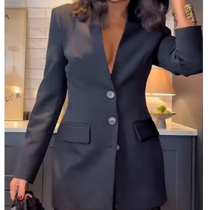 Black Lace Blazer Flared Pants Set Product Image 09