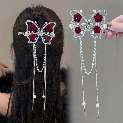 Bloomwing Rhinestone Butterfly Hairpin Product Image 01