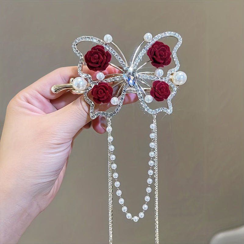 Bloomwing Rhinestone Butterfly Hairpin Product Image 03