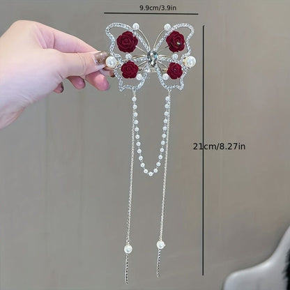 Bloomwing Rhinestone Butterfly Hairpin Product Image 04