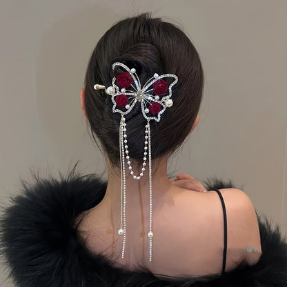 Bloomwing Rhinestone Butterfly Hairpin Product Image 06