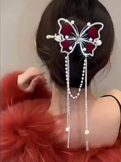 Bloomwing Rhinestone Butterfly Hairpin Product Image 08