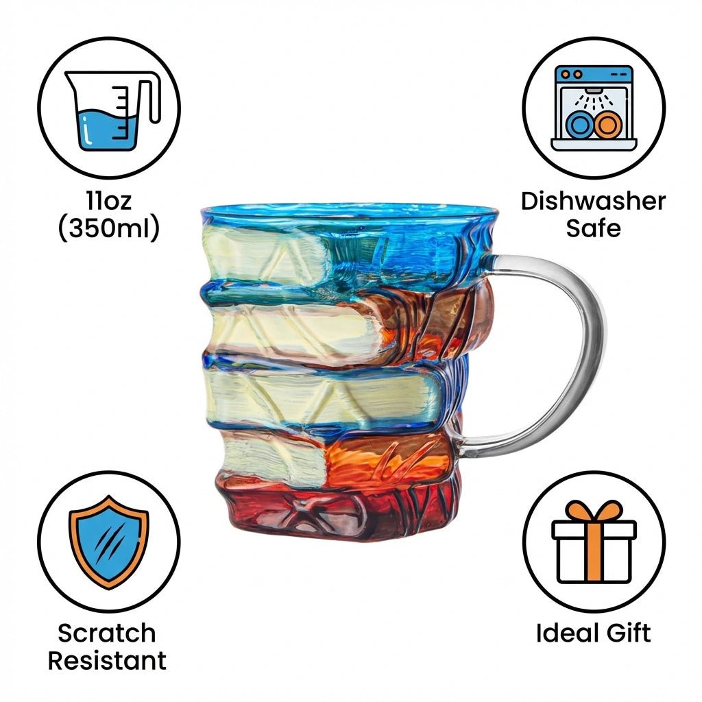 Bookstack Glass Mug 350Ml Product Image 05