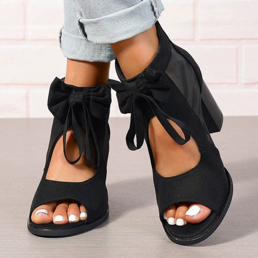 Brielle Bow Block Heel Sandals Product Image 01