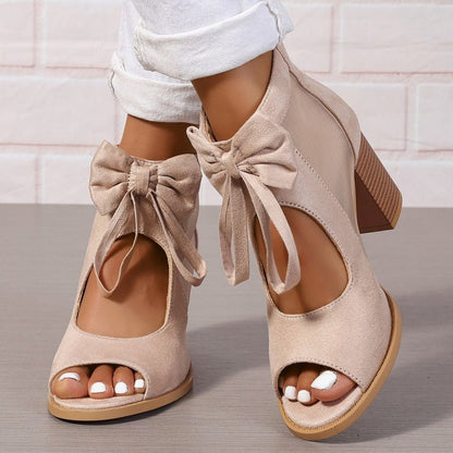 Brielle Bow Block Heel Sandals Product Image 03